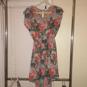 high low floral dress